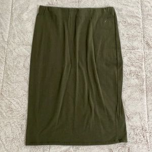 Elegant Khaki Pencil Skirt